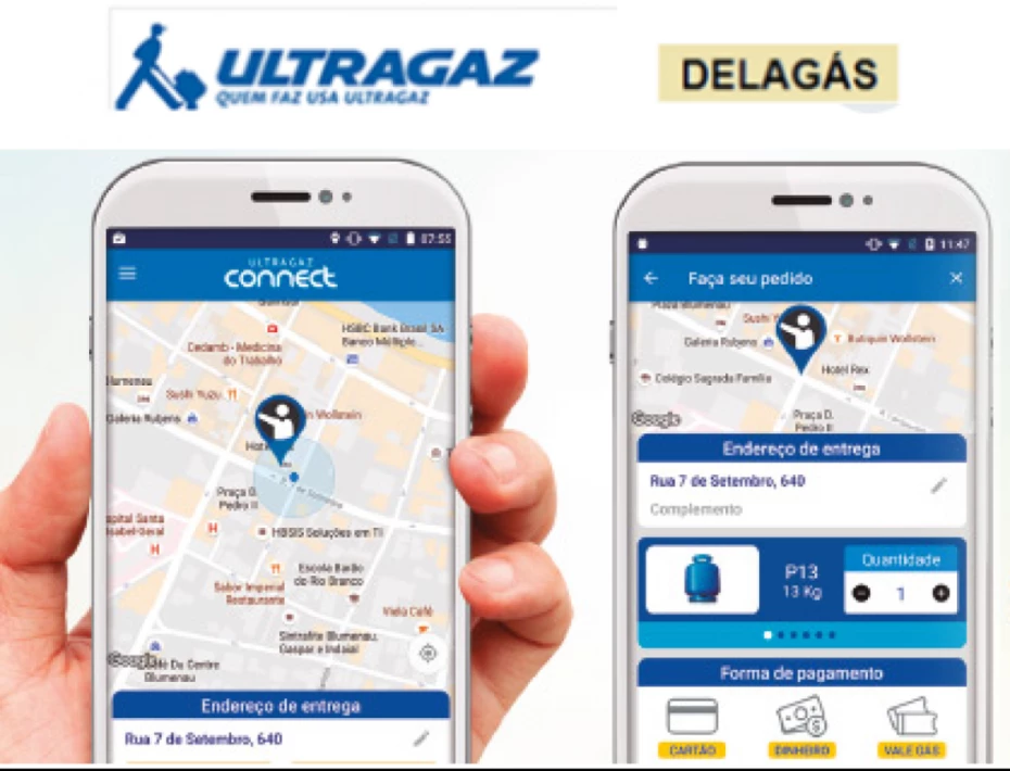 Foto 1: Aplicativo Ultragaz Connect — Representante Ultragaz - Disque Gás e Água